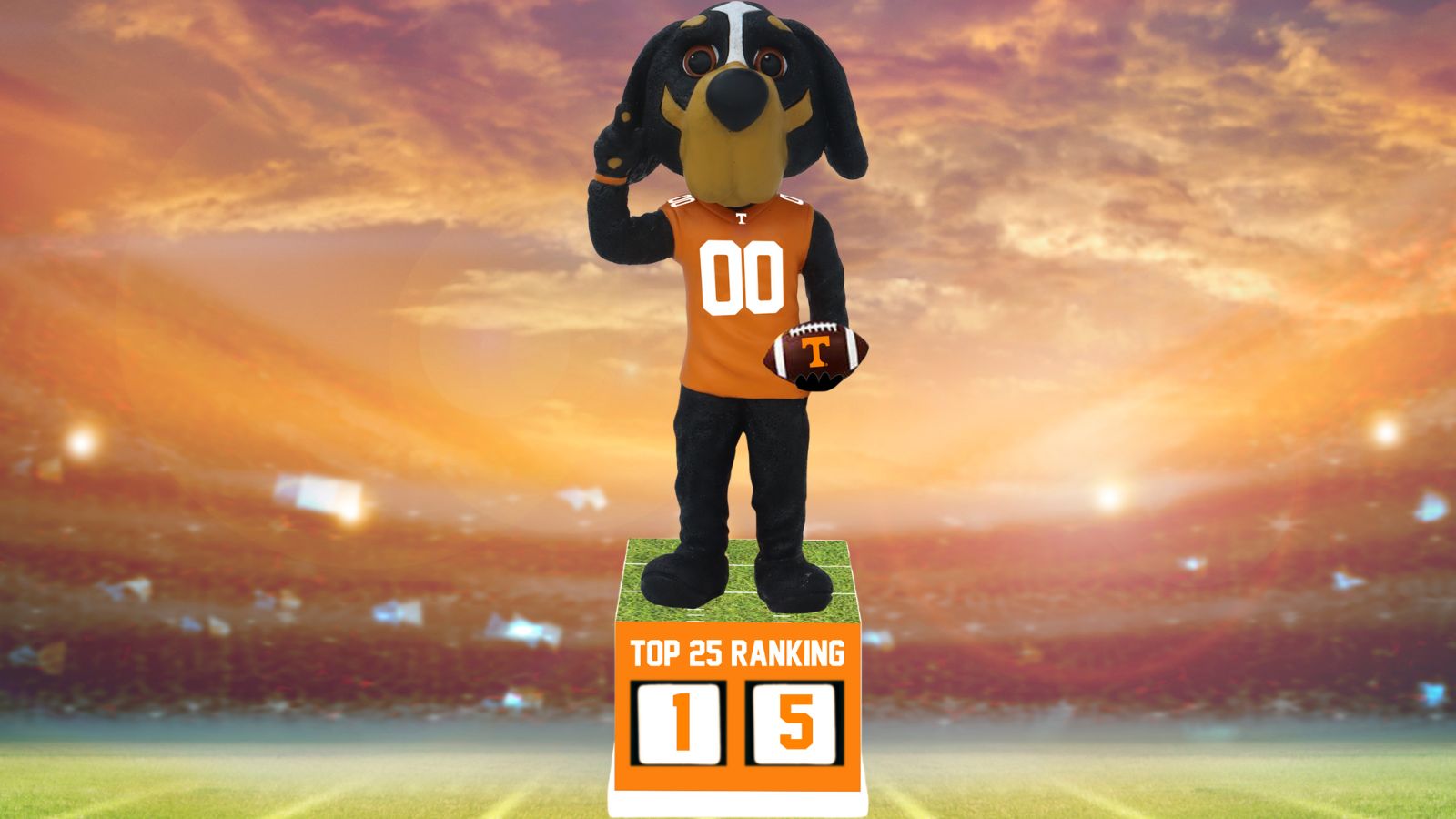 Tennessee Volunteers Football Top 25 Ranking Tracker Bobblehead 