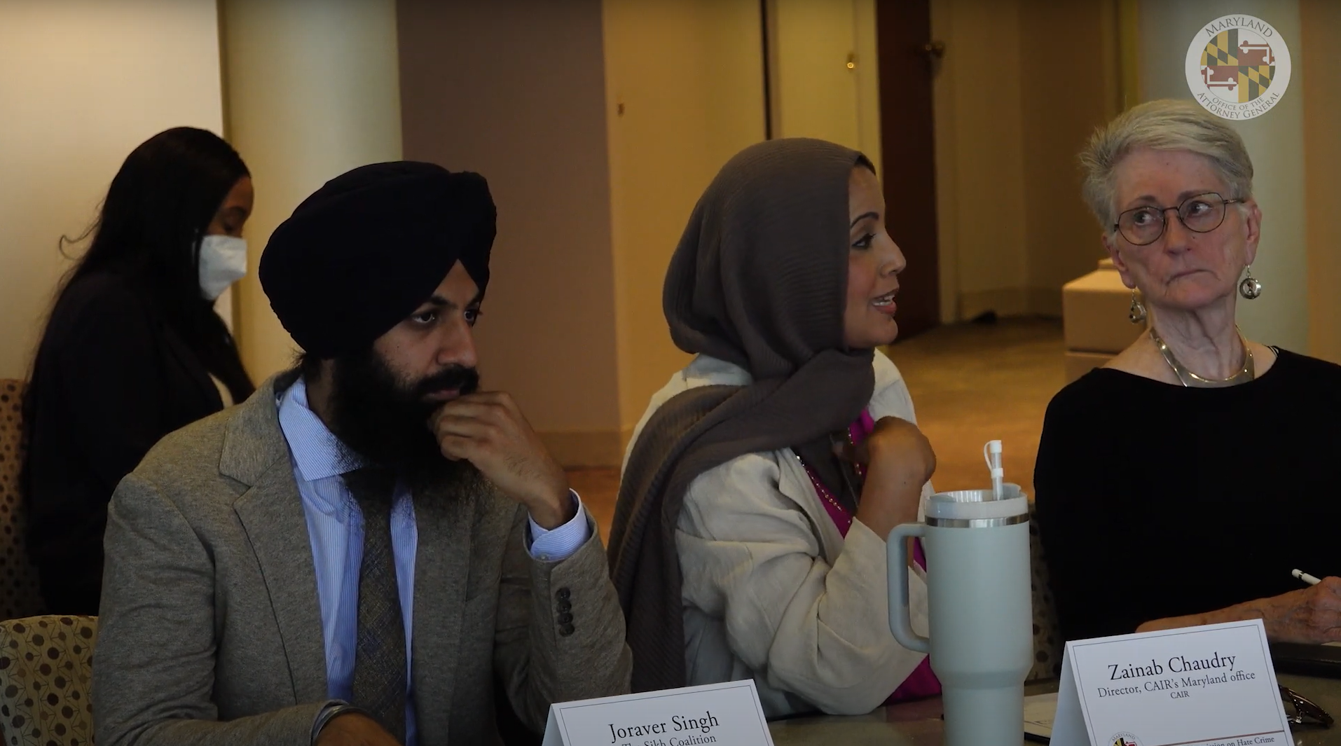 Zainab Chaudry at Sept. 2023 Hate Crimes Commission Meeting