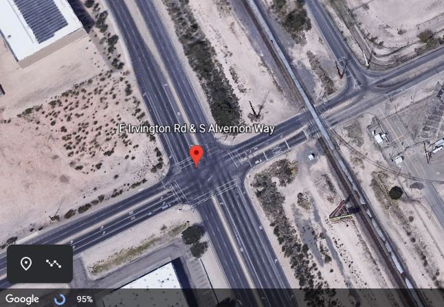 Police say 38-year-old Michael Koch shot a woman in another car while driving before hitting another car. He then ran off at about 4:15 p.m. Photo courtesy Google Earth.