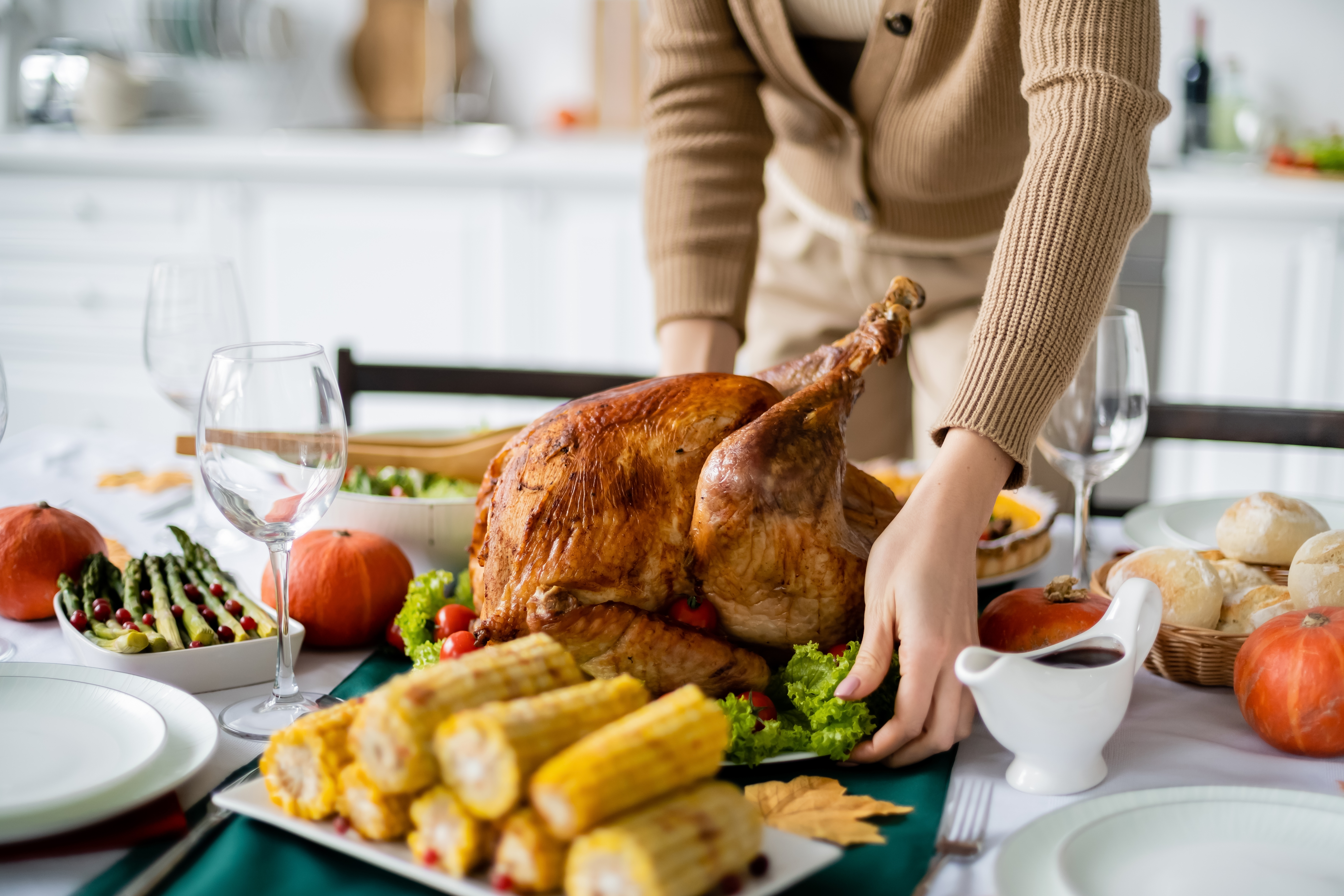 Stock image of a Thanksgiving meal.