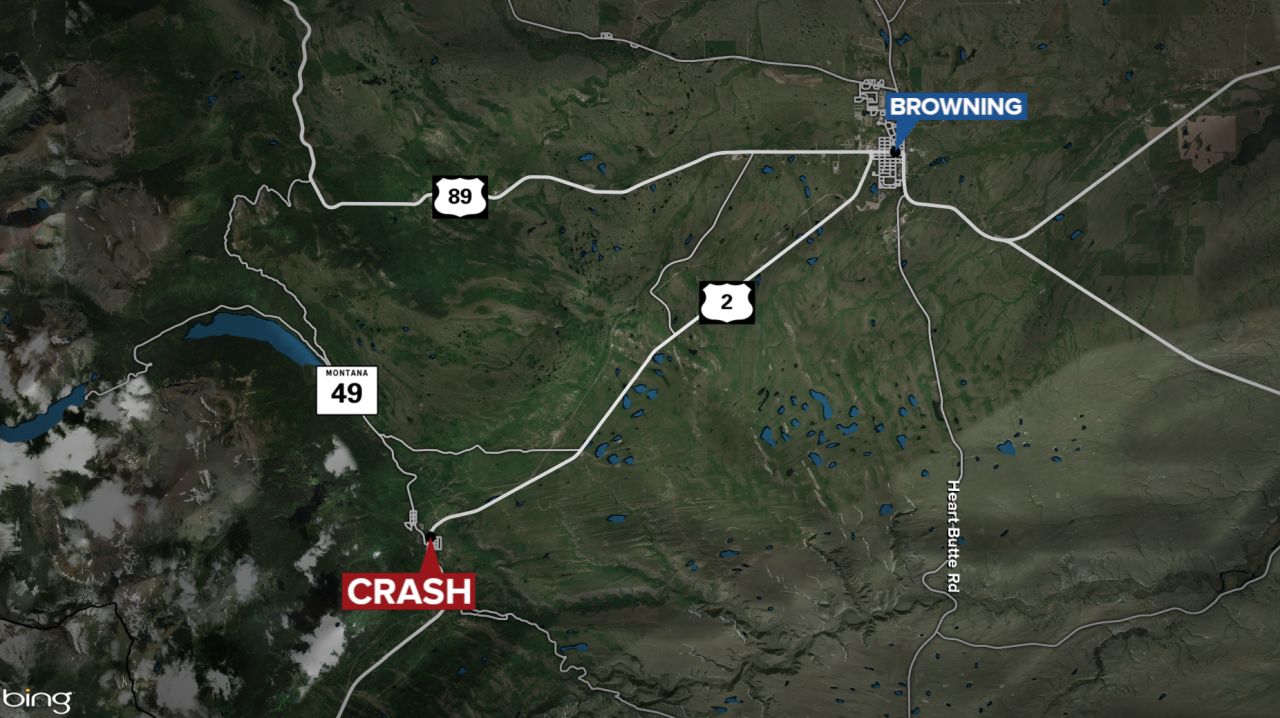 One person died and two people were injured in a two-vehicle crash in Glacier County on Saturday, March 12, 2022. 