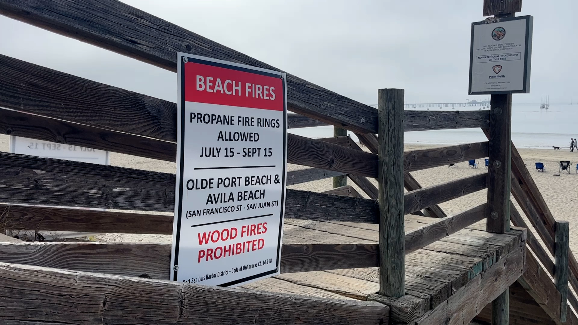 Propane fire pits allowed at Avila Beach