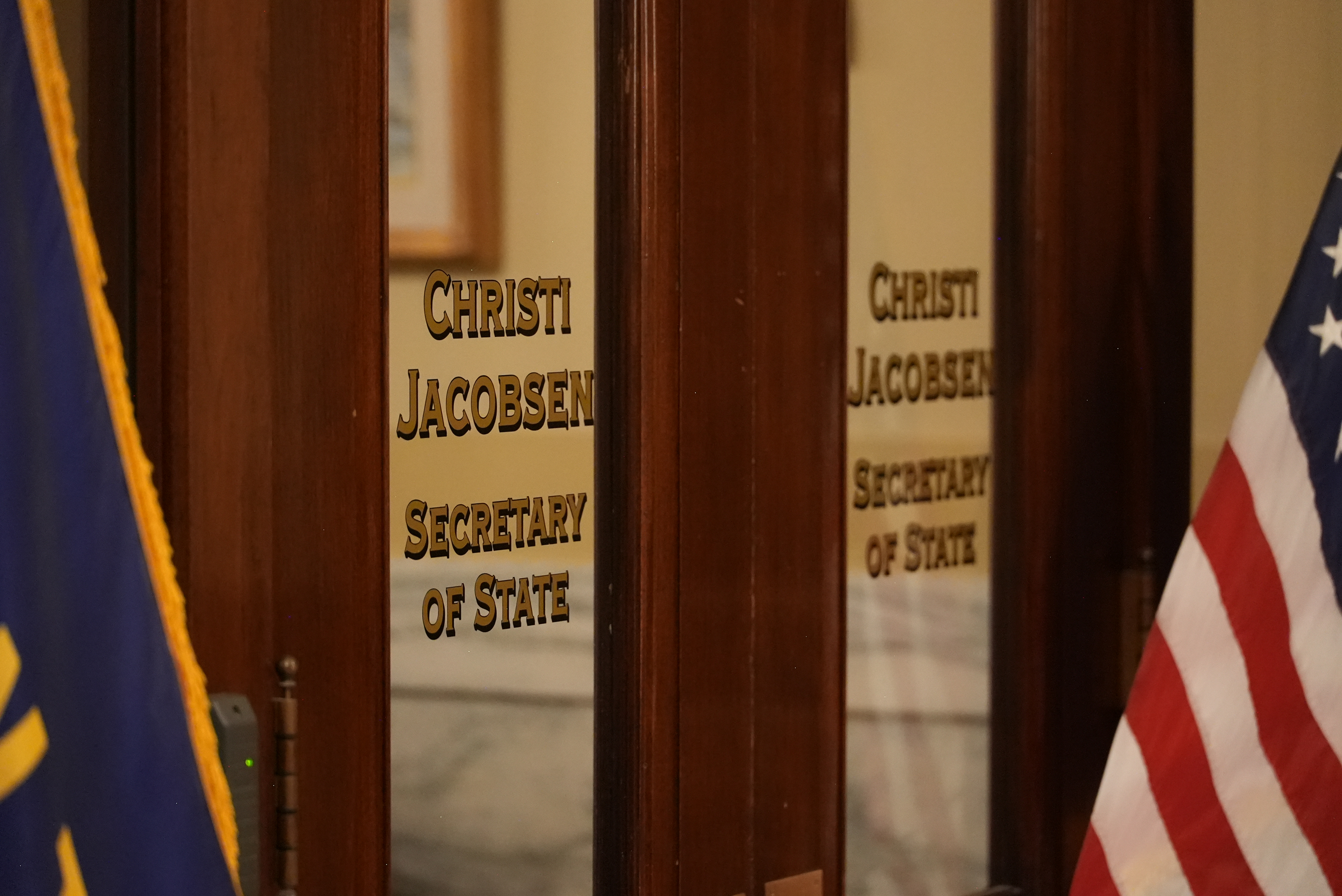 Secretary of State's Office Door Angle