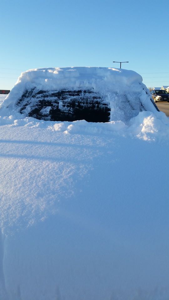 Douglas County snow on car 1
