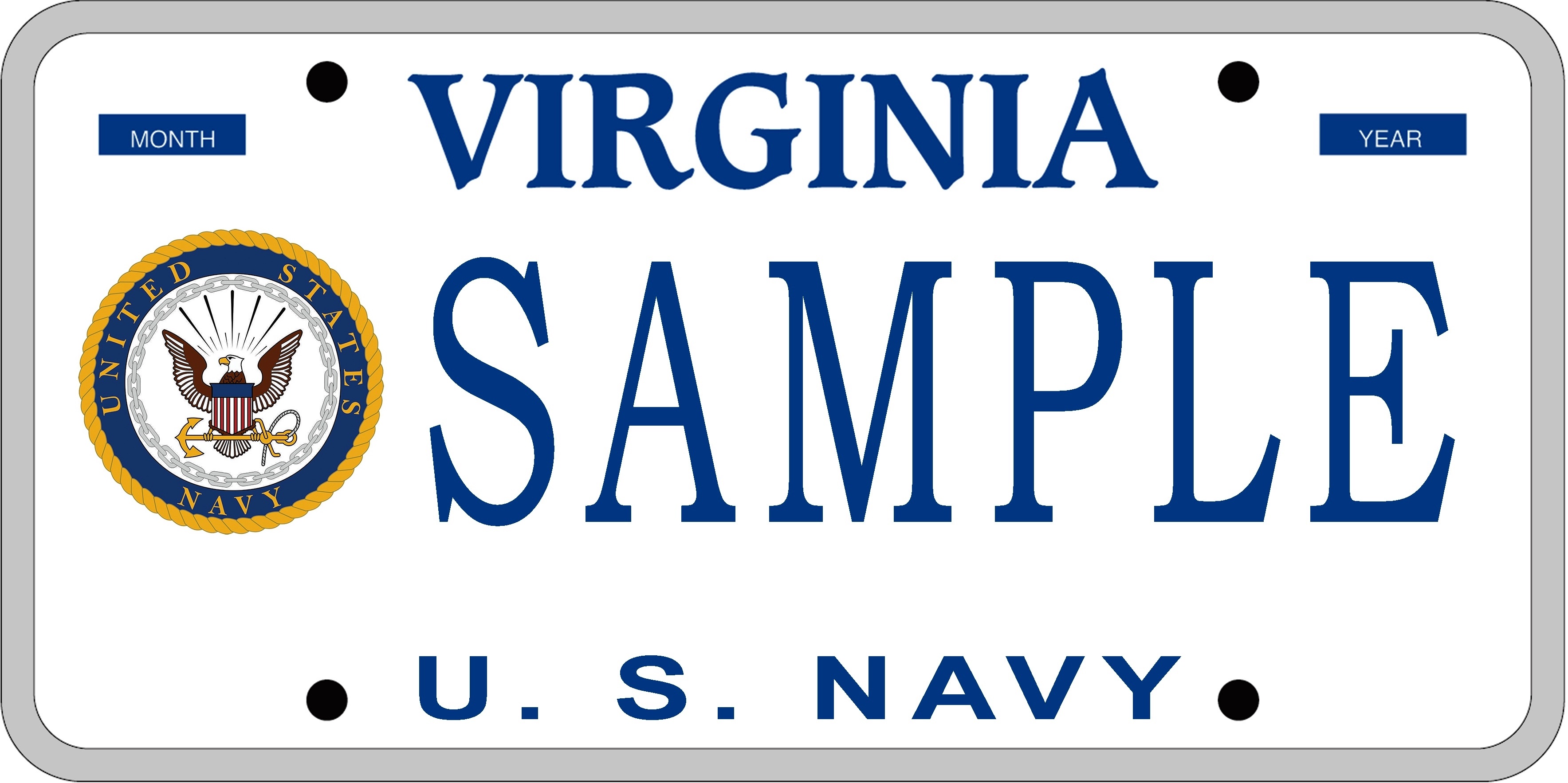 Proposed Navy license plate