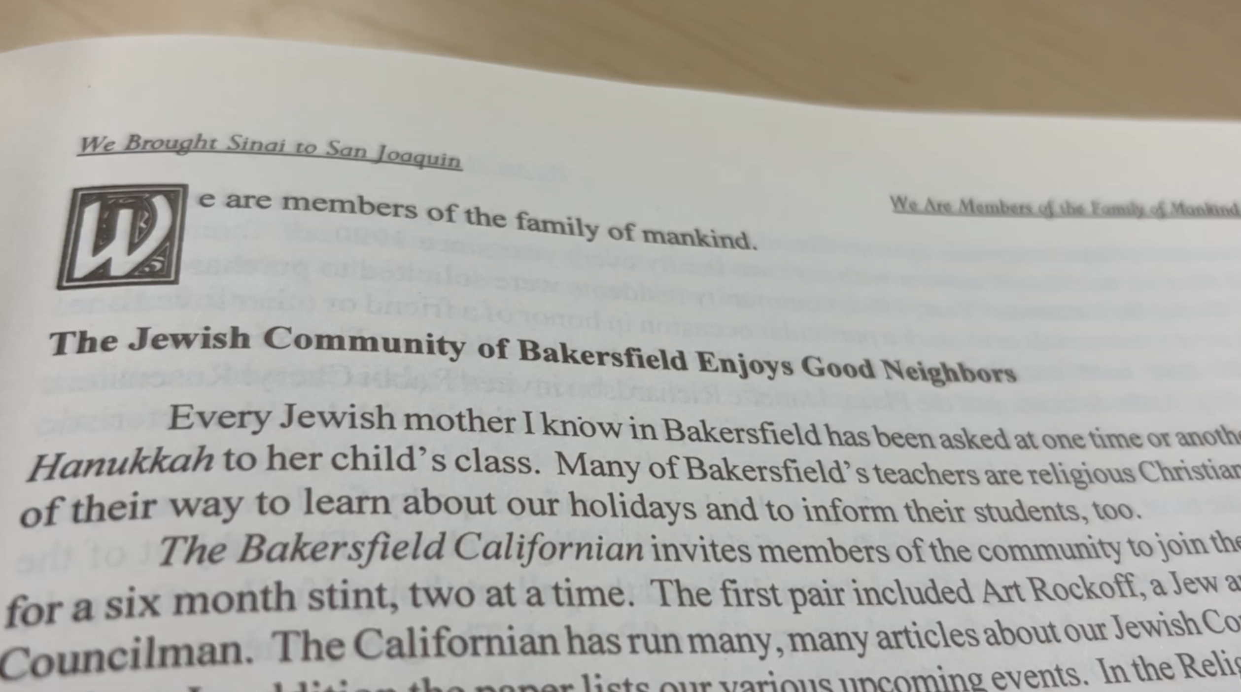 book about Jewish Americans in Bakersfield