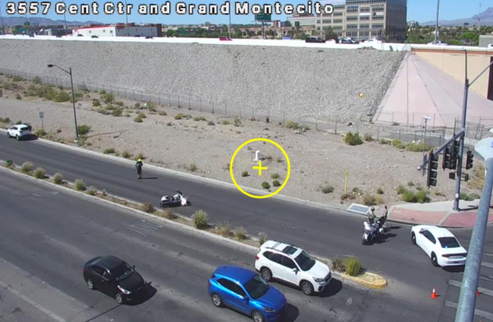 RTC: Westbound lanes on Centennial Parkway after Grand Montecito Parkway blocked