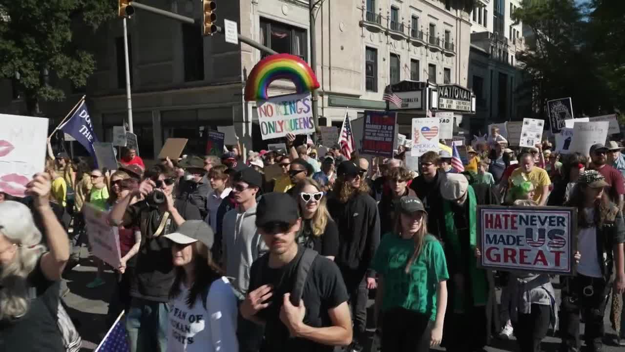"No Kings" protest in Richmond, Virginia, on Saturday, Oct. 18. 2025. 