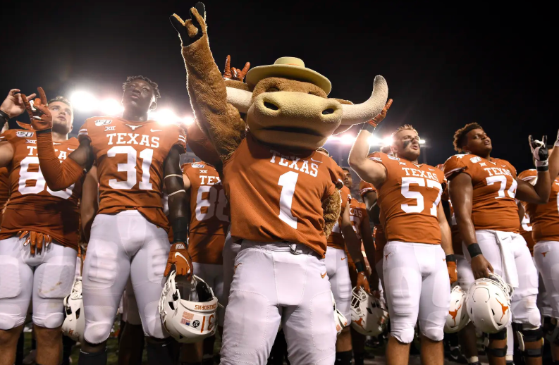 The University of Texas Longhorns at Darrell K Royal Memorial Stadium in Austin on August 31, 2019.