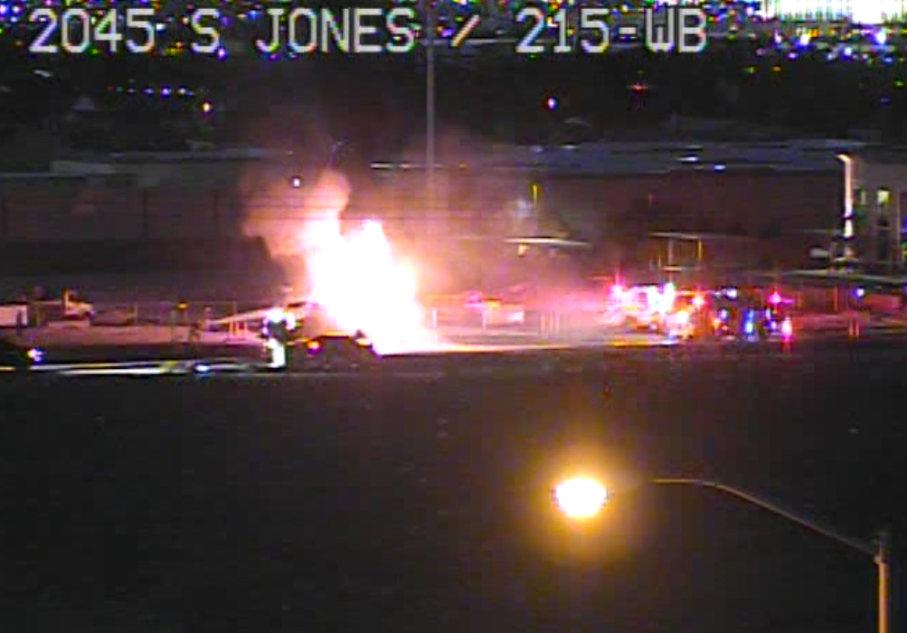 RTC: Vehicle fire closes eastbound lanes on Sunset Road after Jones Boulevard