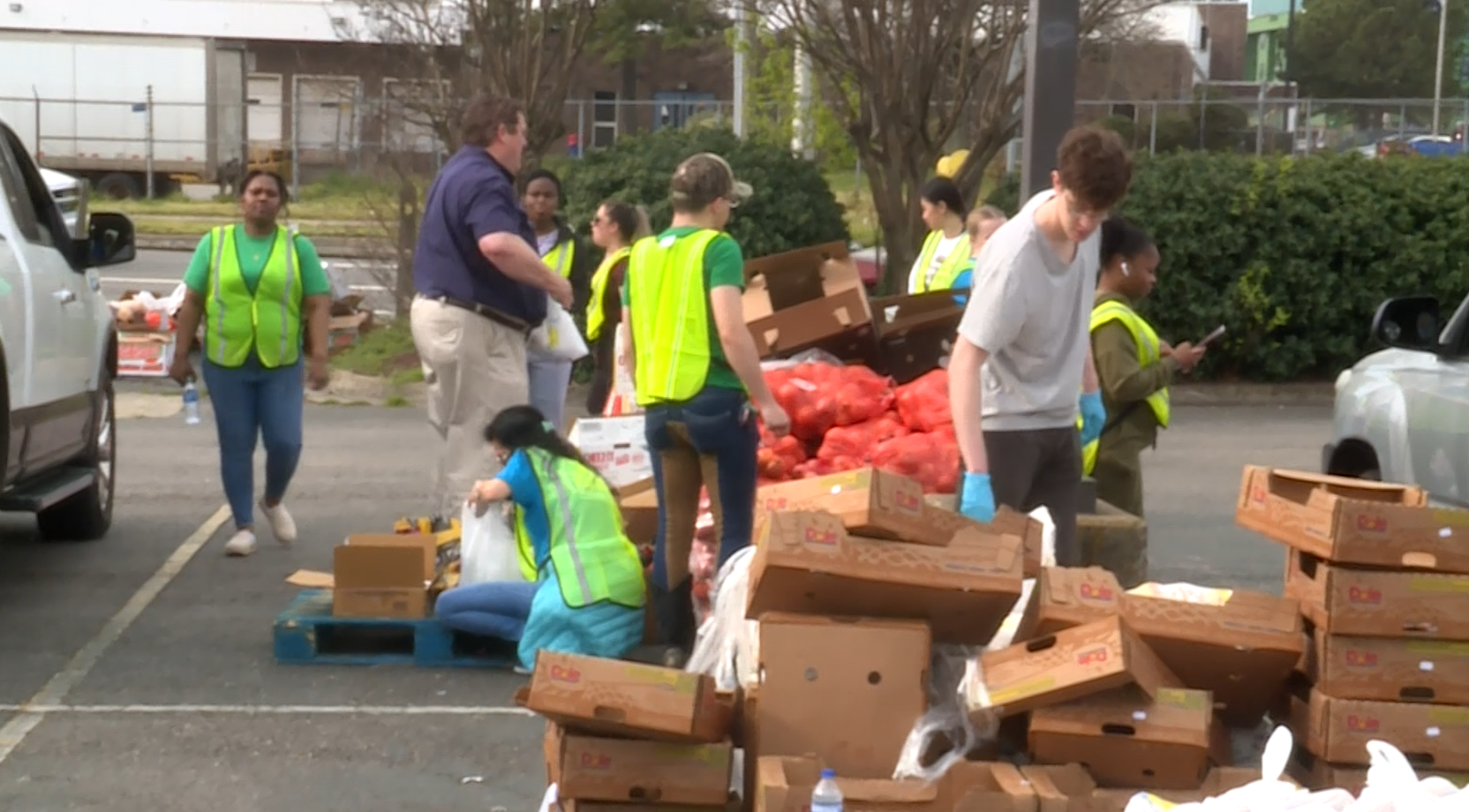 The foodbank of southeastern virginia and the eastern shore held an emergency food distribution event