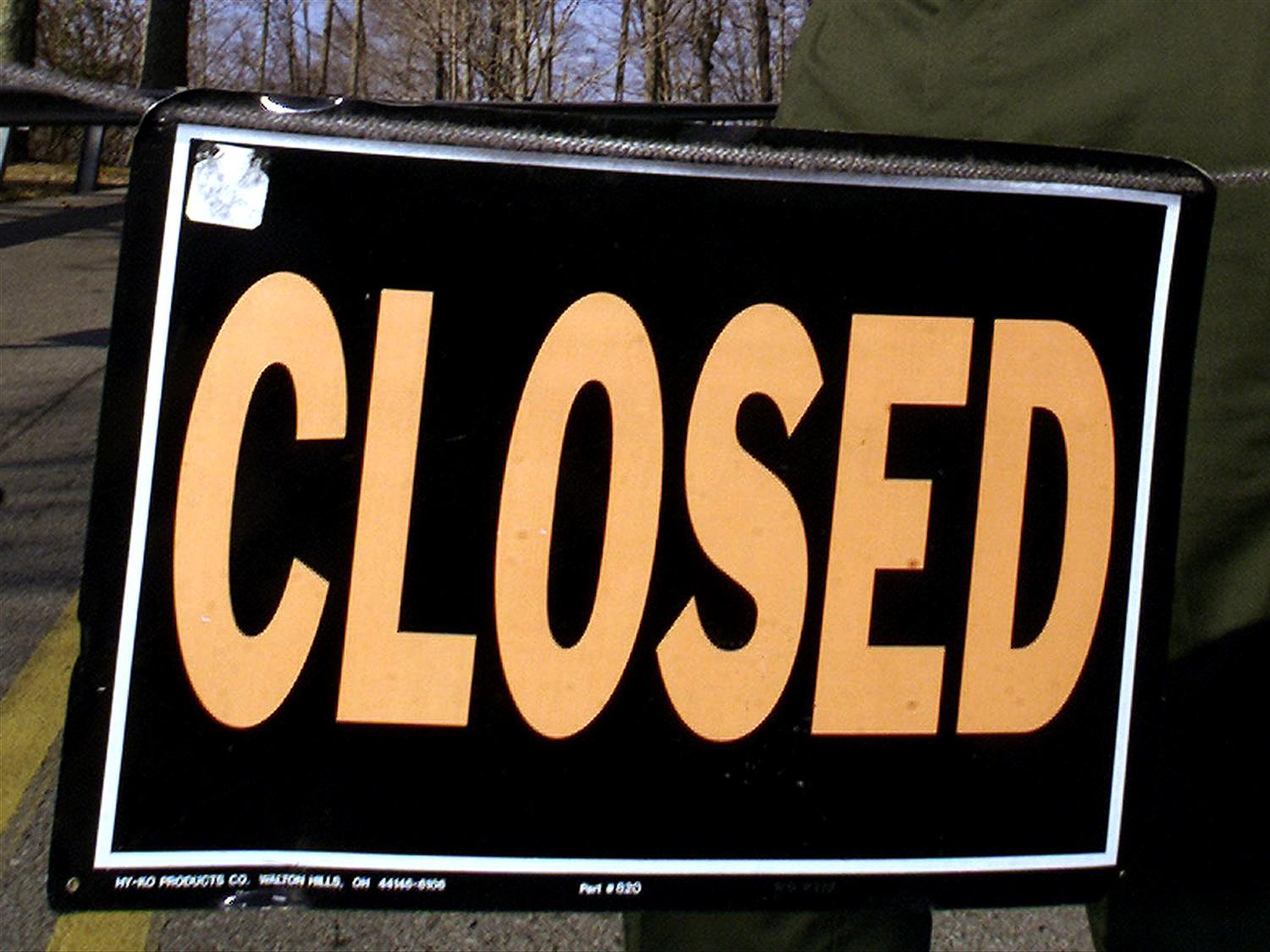 Closed sign