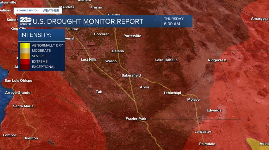 Kern County Drought Status as of 10/28/2021