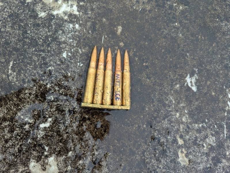 Shell casing with "ANTI ICE"