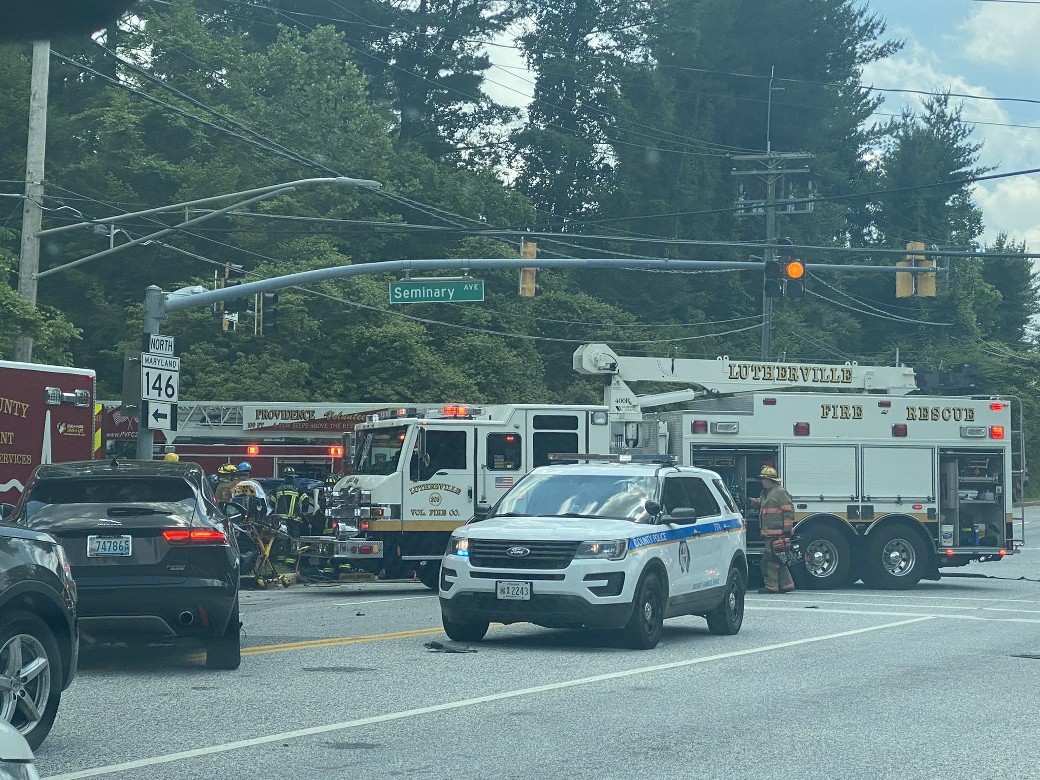 Accident on Dulaney Valley Road