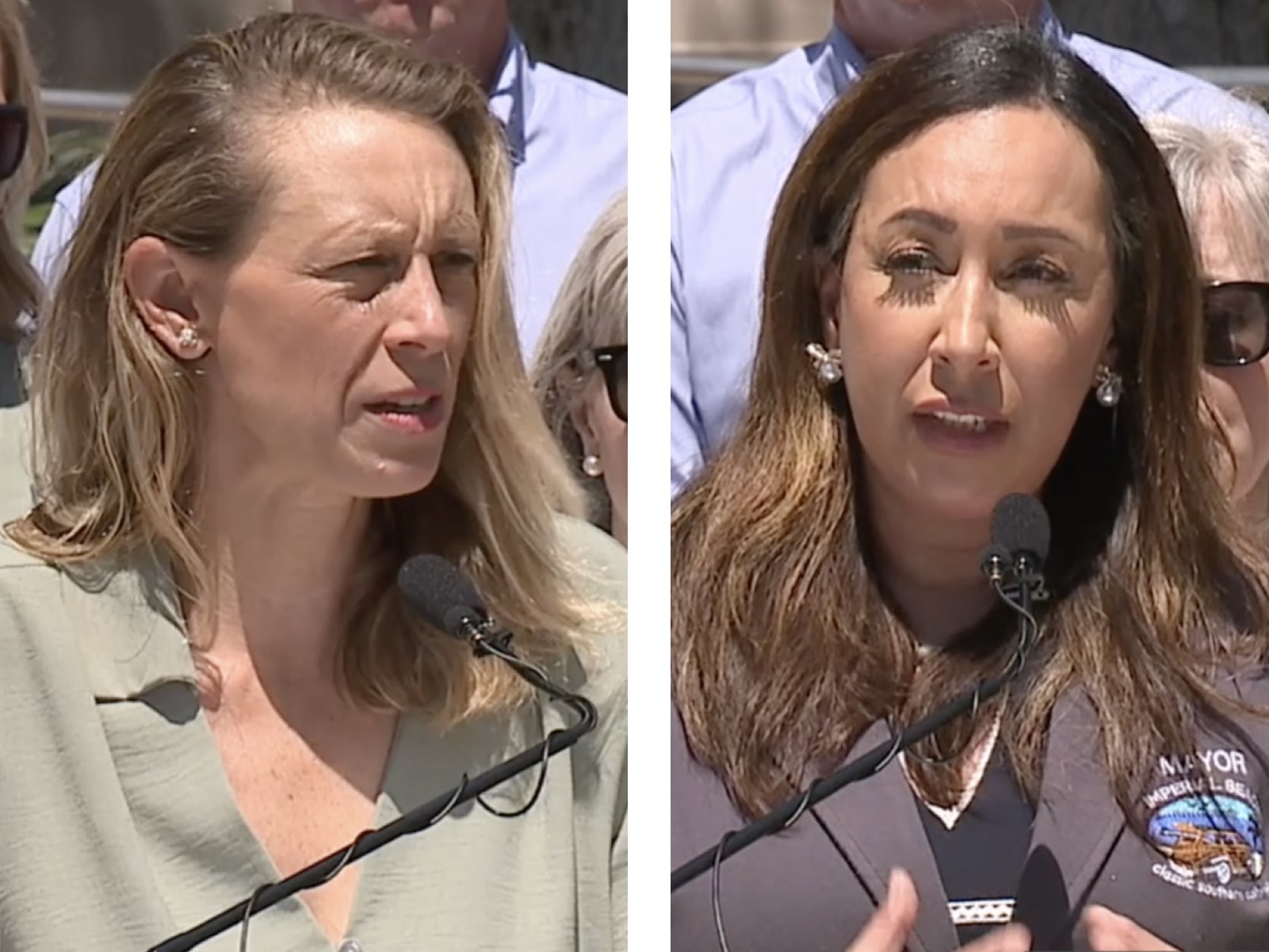 (Lef) Supervisor Terra Lawson-Remer & (Right) IB Mayor Paloma Aguirre