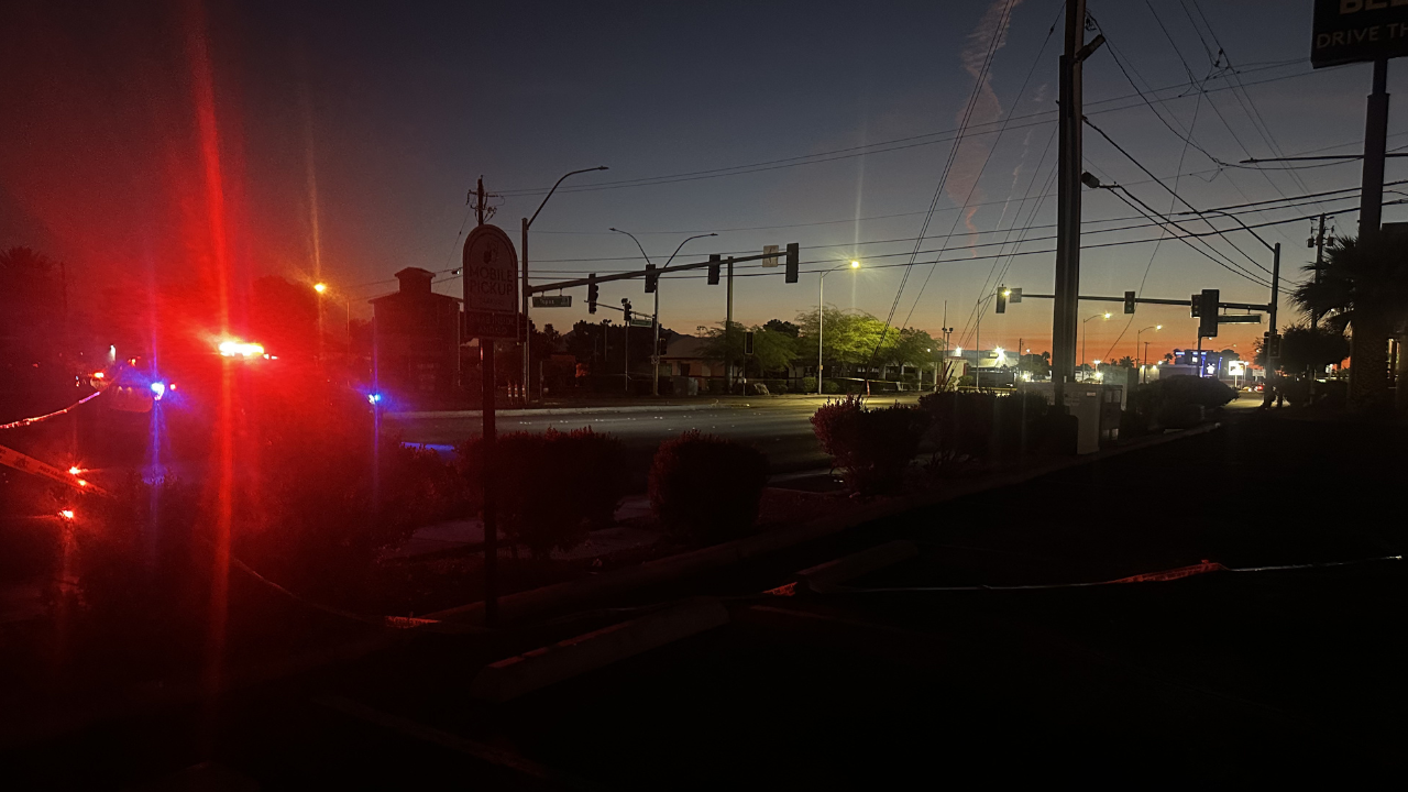 Hundreds without power after driver crashes into power pole in east Las Vegas
