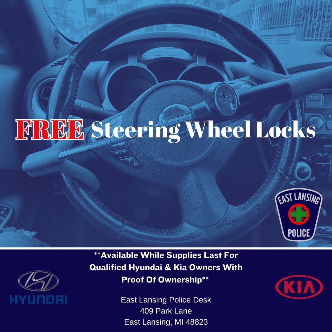 Free steering wheel locks