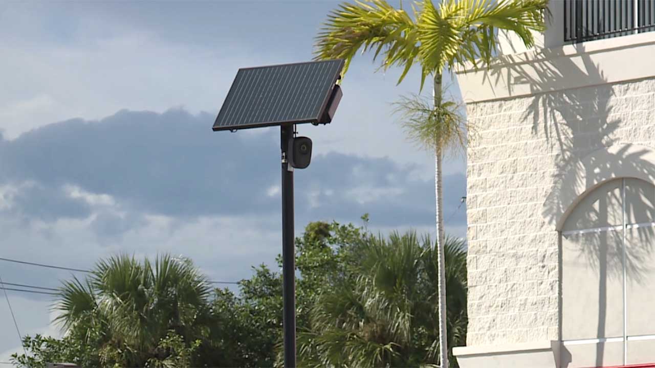 License plate reader camera in Palm Beach County