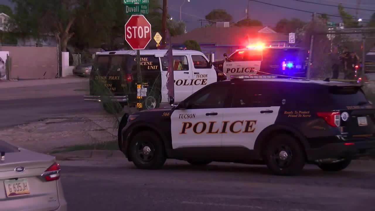 Tucson Police respond to an officer-involved shooting after two other shootings in the neighborhood near Silverlake Park Sunday.