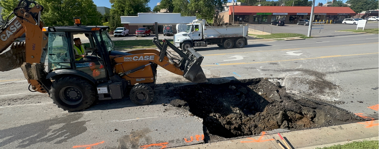 75th Street water main break