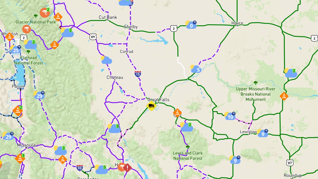 Montana road conditions + winter driving safety (December 1, 2022)