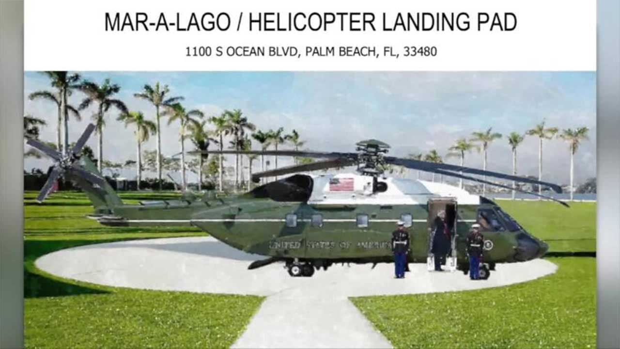 Mar-a-Lago helipad sketch
