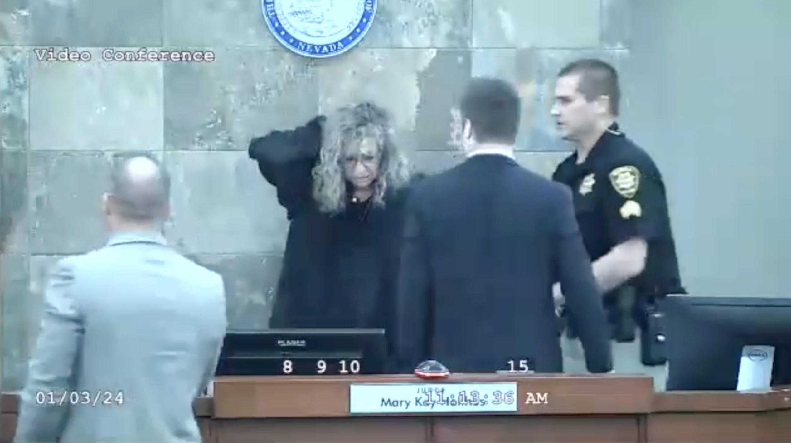 Judge Holthus following attack 