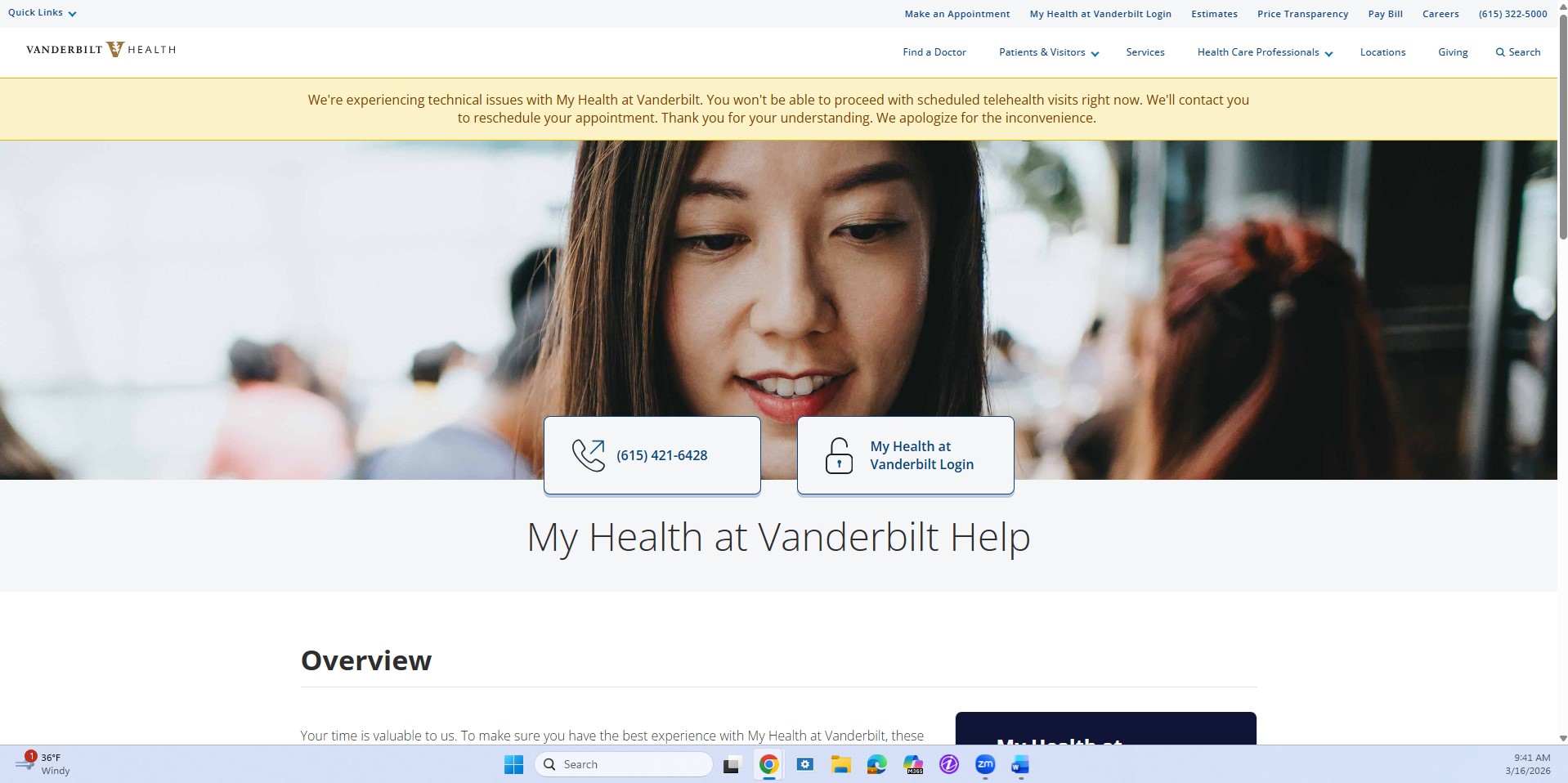 Vanderbilt Health outage 