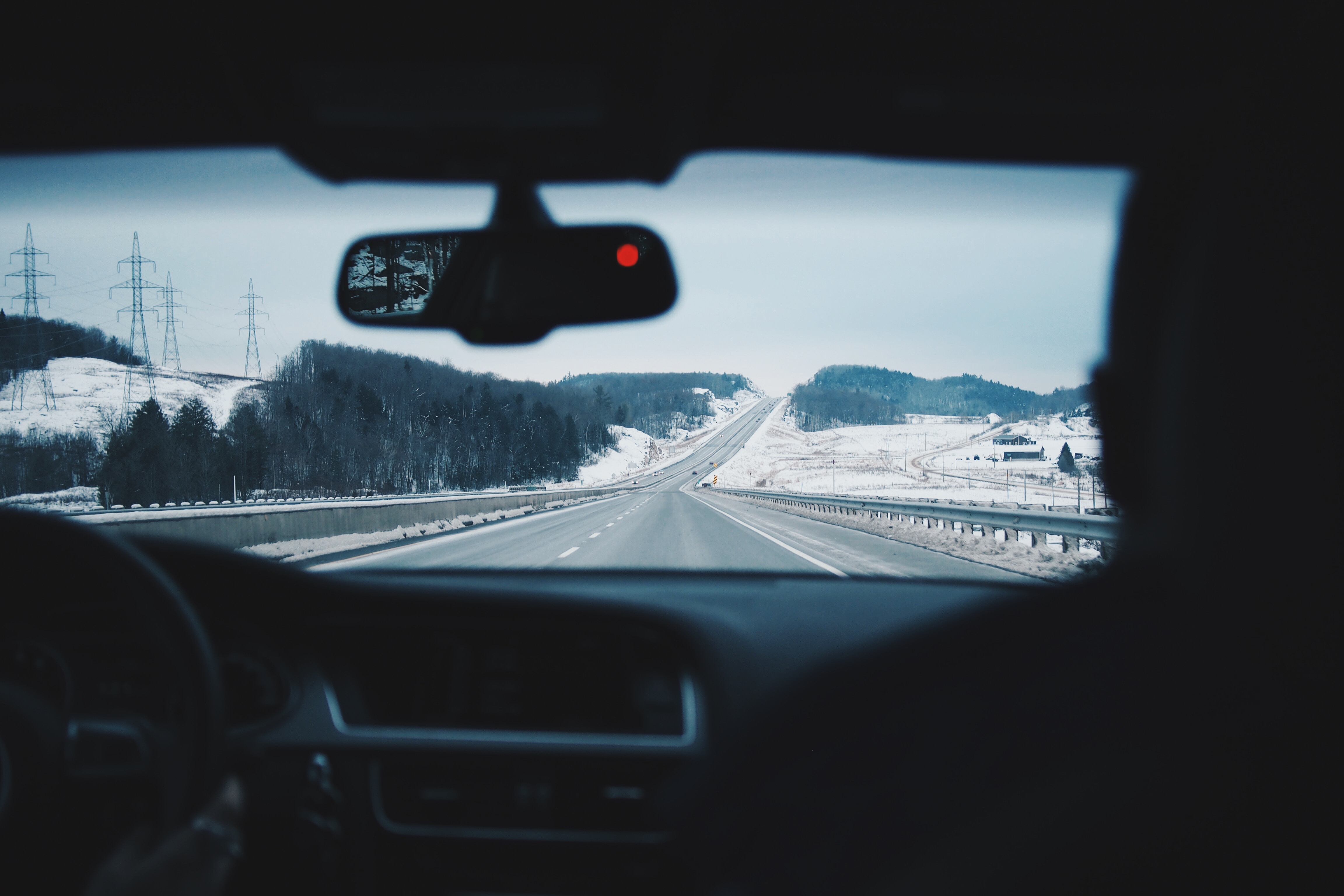 road in winter stock image