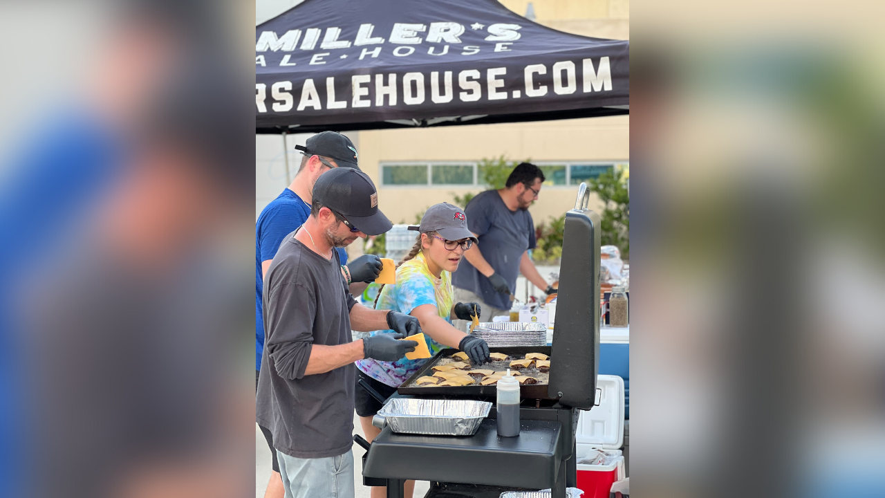 Chef cooking for Hurricane Ian