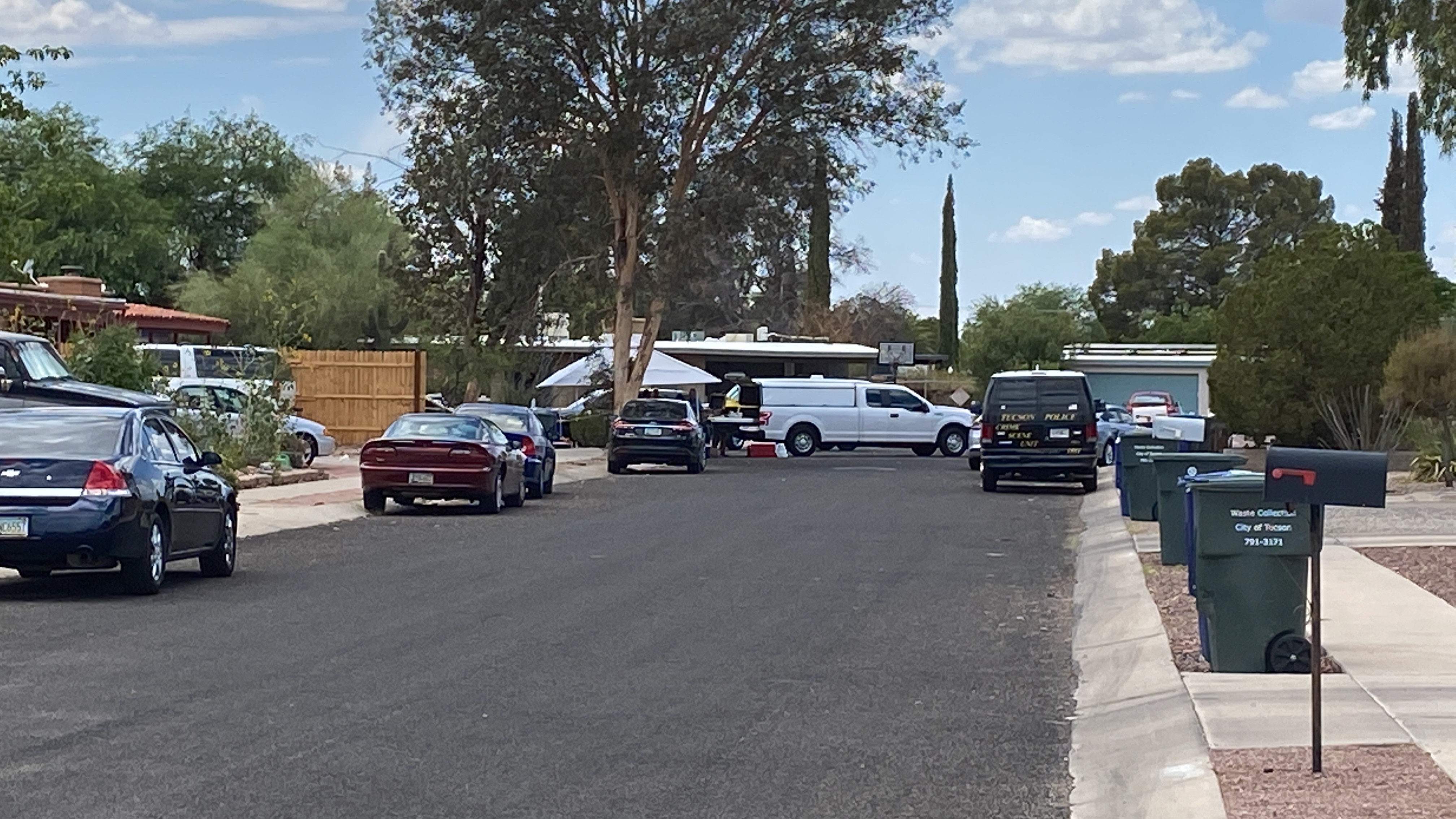 Tucson police investigated the deaths of three people near Stella and Prudence Thursday.