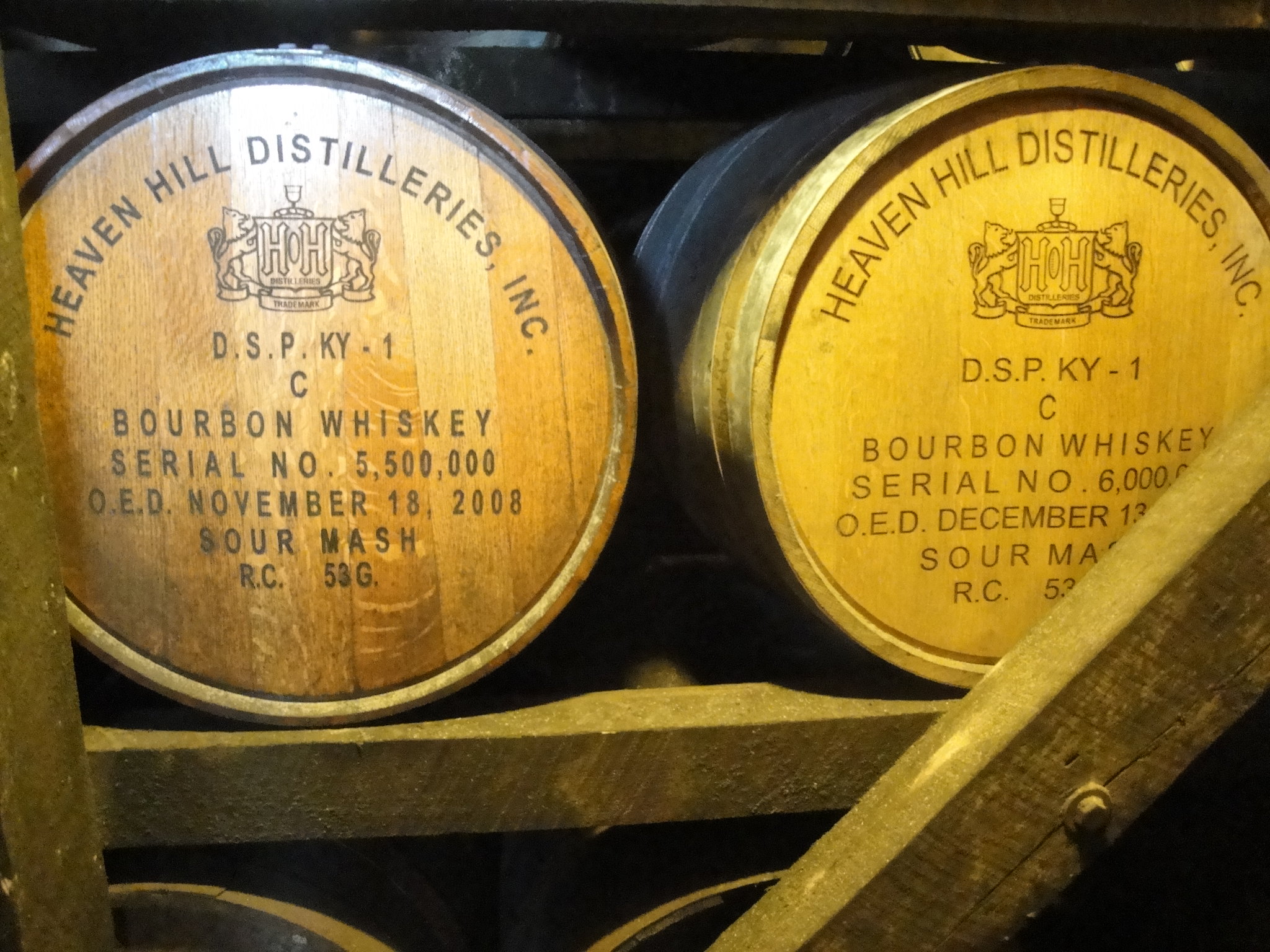 Heaven Hill bourbon barrels