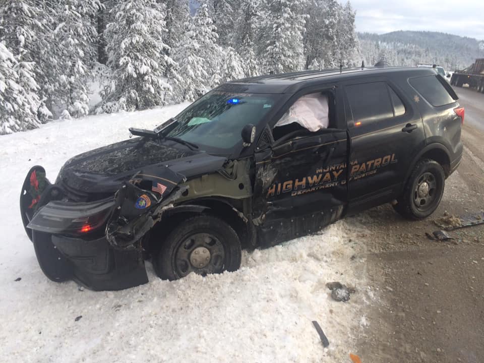MHP trooper hurt after cruiser struck on I-90 in Mineral County