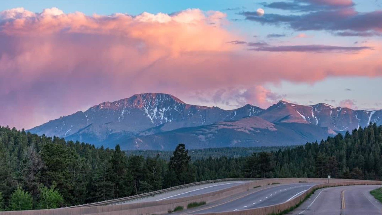 Pink over Pikes Peak