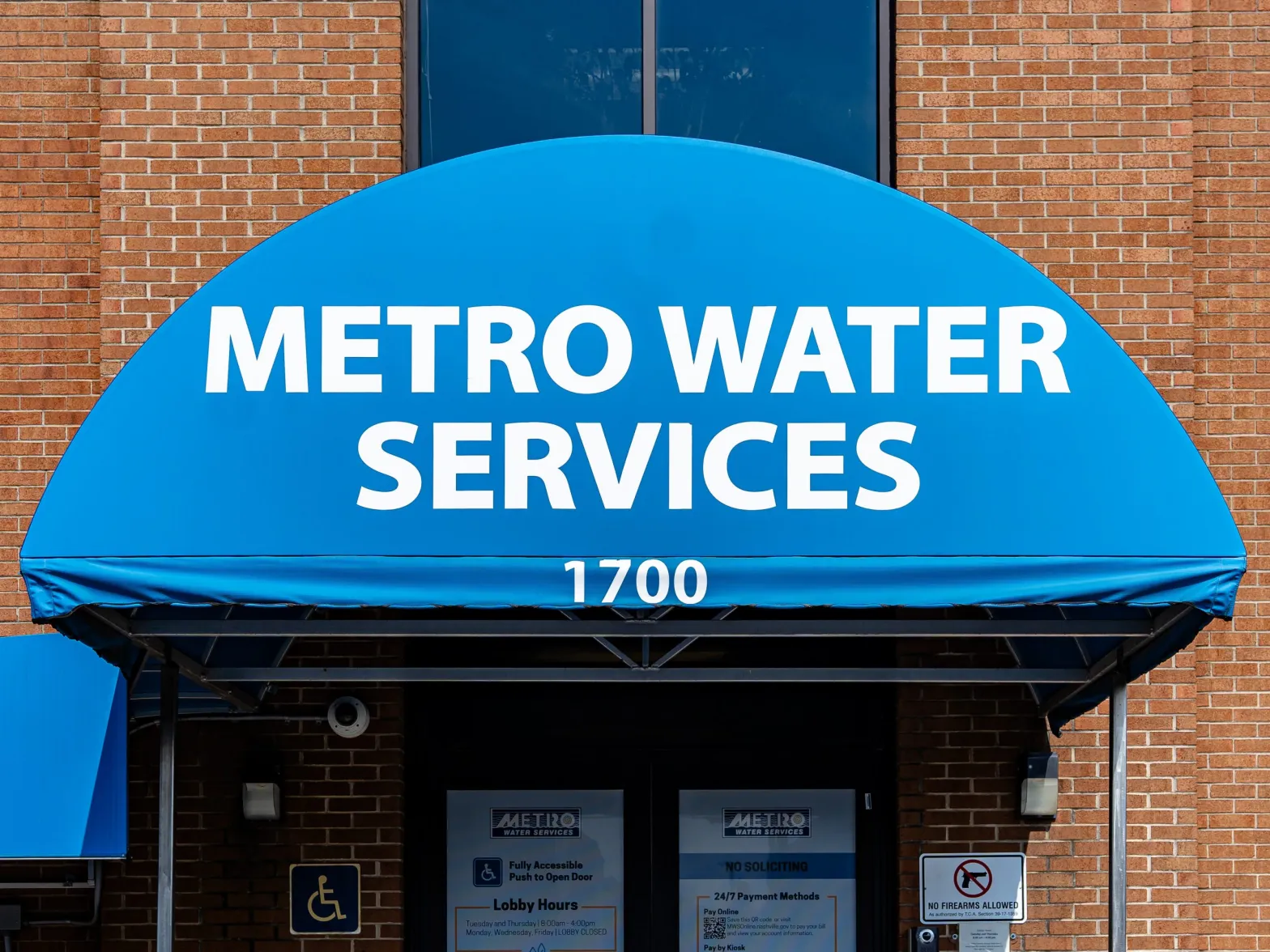 The Nashville Metro Water Services building on 3rd Ave. North.