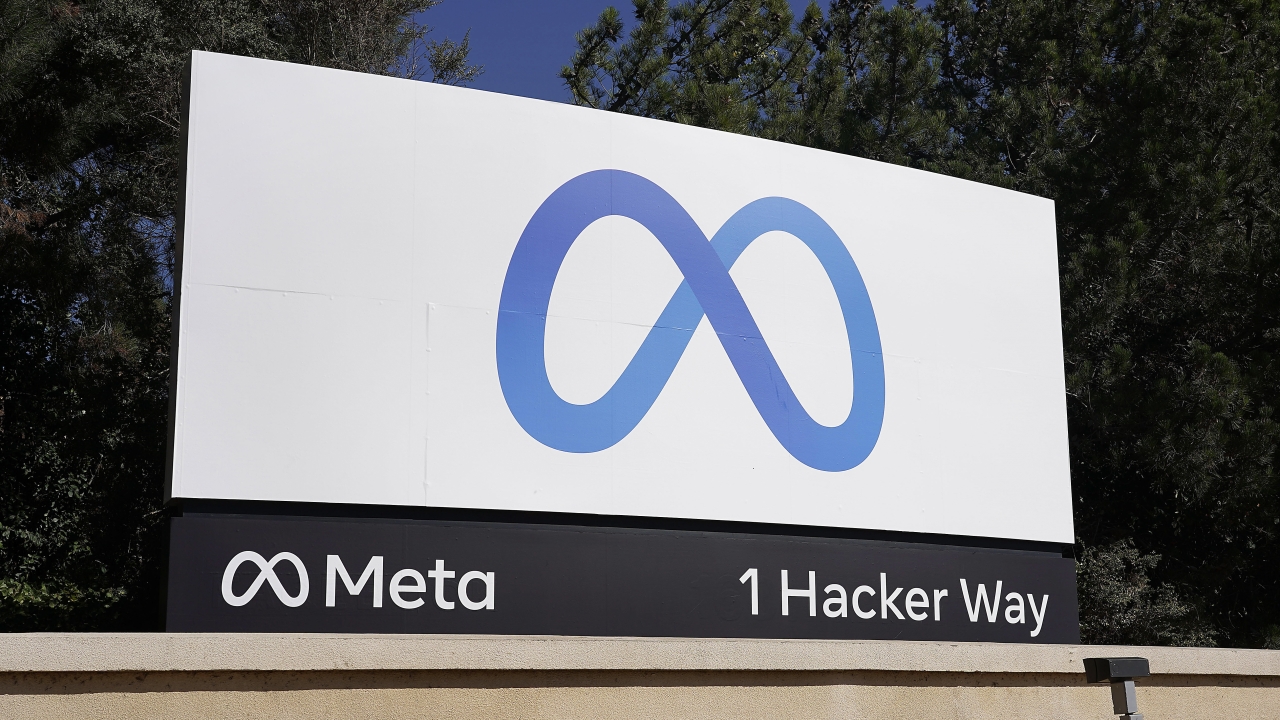 Facebook's Meta logo.