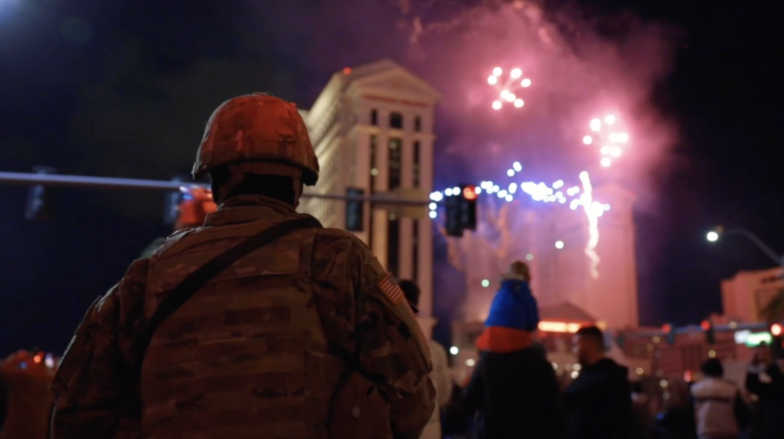 Nevada Guard bolsters security apparatus on Las Vegas Strip during New Year's Eve celebrations