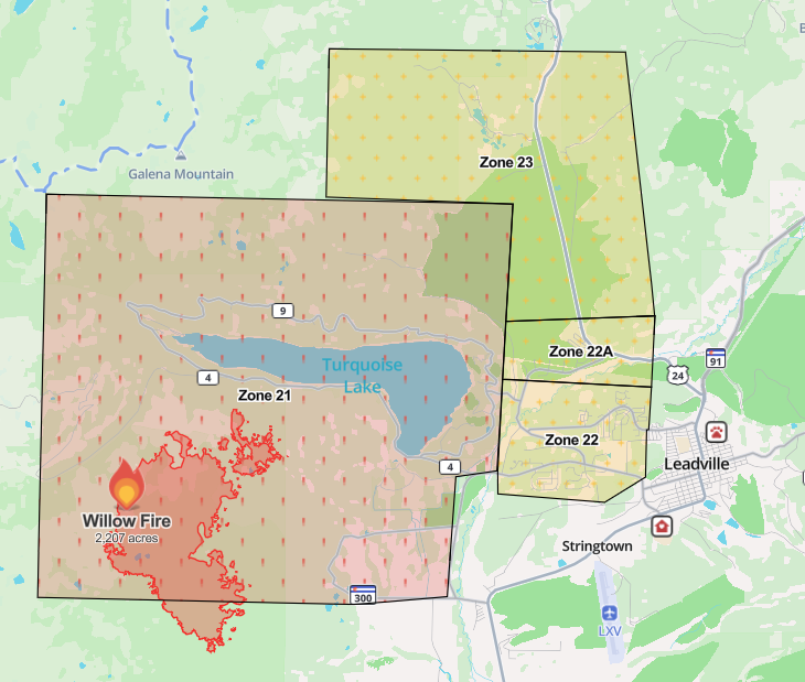 Wildfire perimeter map