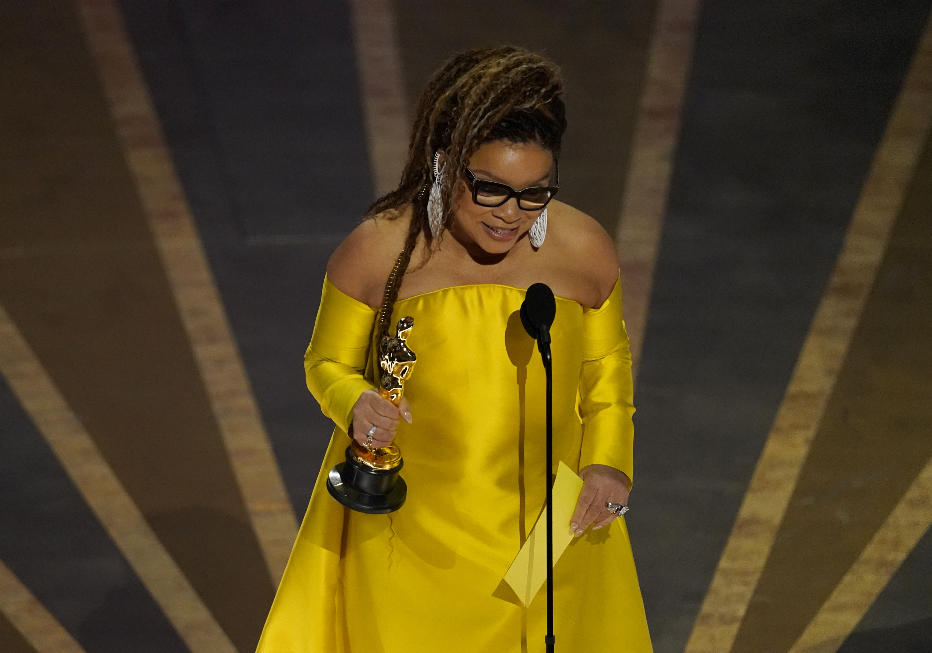 Ruth E. Carter accepts the award for best costume design for "Black Panther: Wakanda Forever" at the Oscars.  