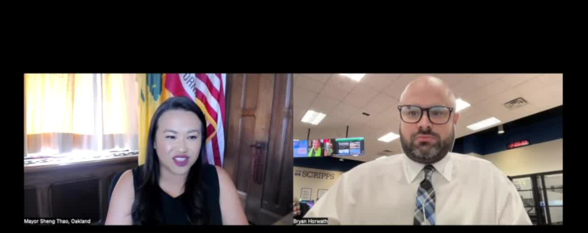 Oakland mayor with Bryan Horwath