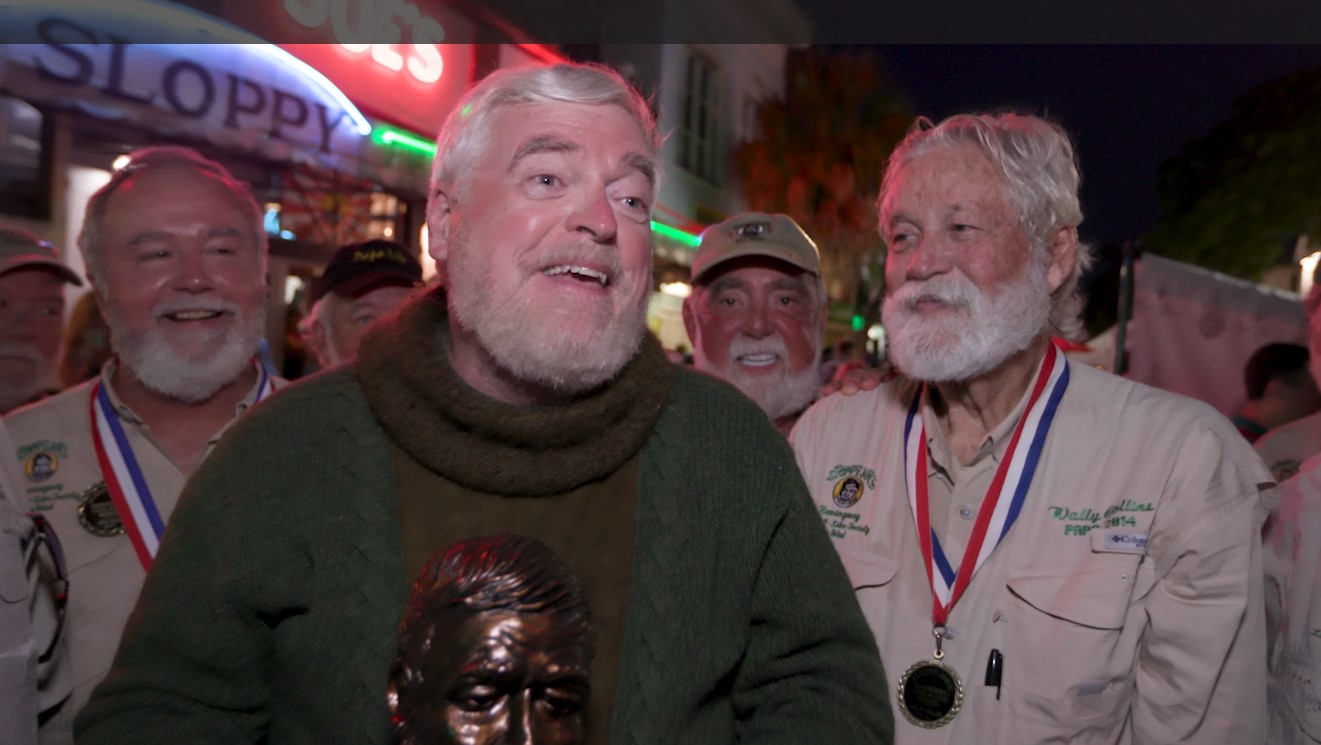 Gerrit Marshall wins the annual Hemingway Look-Alike Contest in Key West. July 22, 2023.