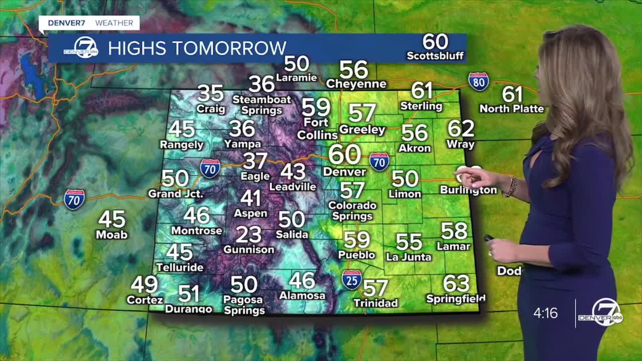 Statewide Highs for Saturday, December 7