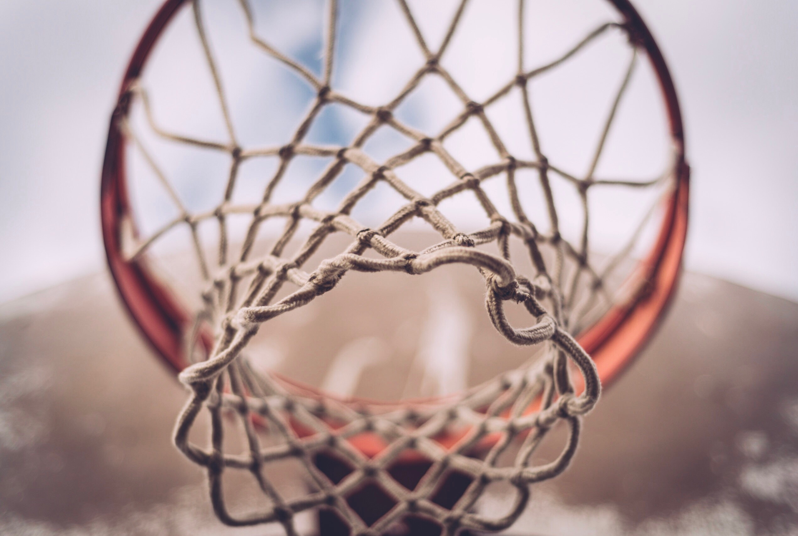 Low Angle View Of Basketball Hoop