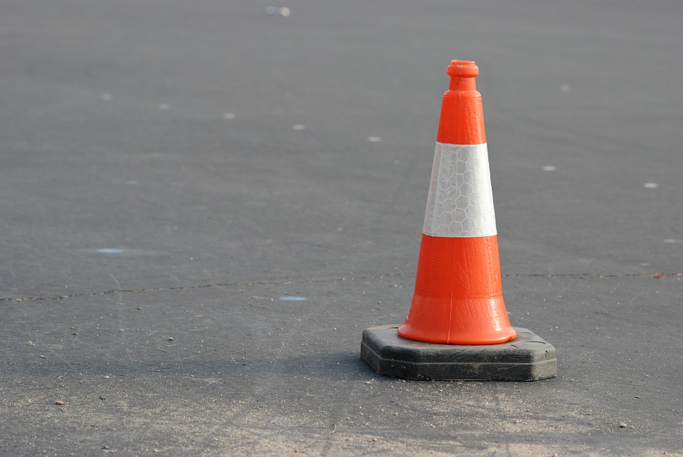 orange cone caution construction