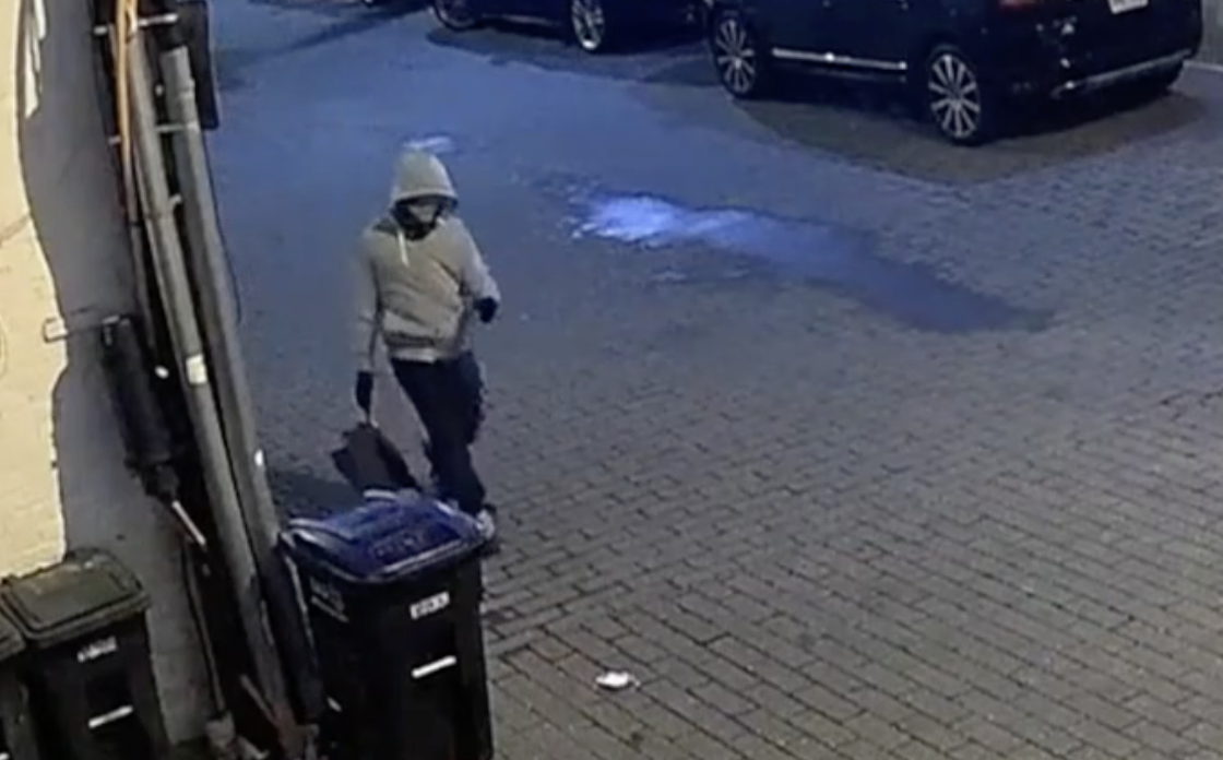 Surveillance video showing the person believed to have left pipe bombs outside DNC and RNC headquarters in Washington. 