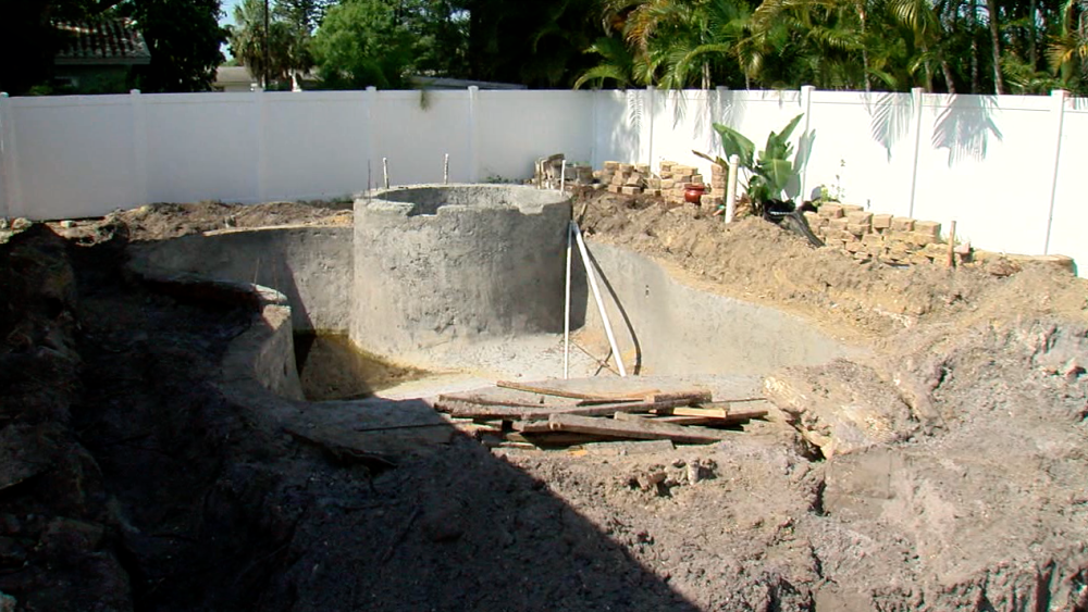 unfinished swimming pool