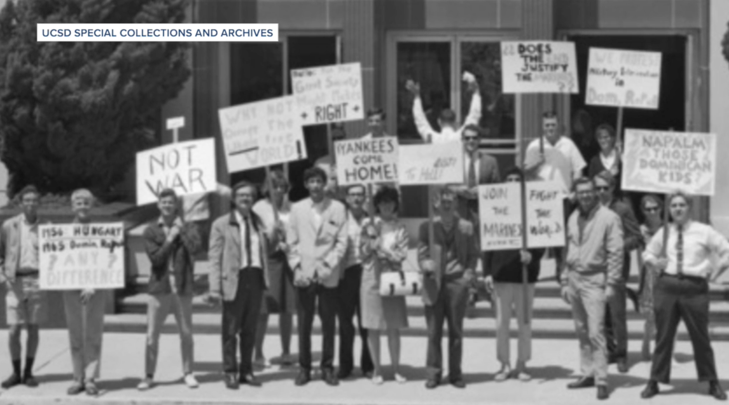 UCSD's first protest.