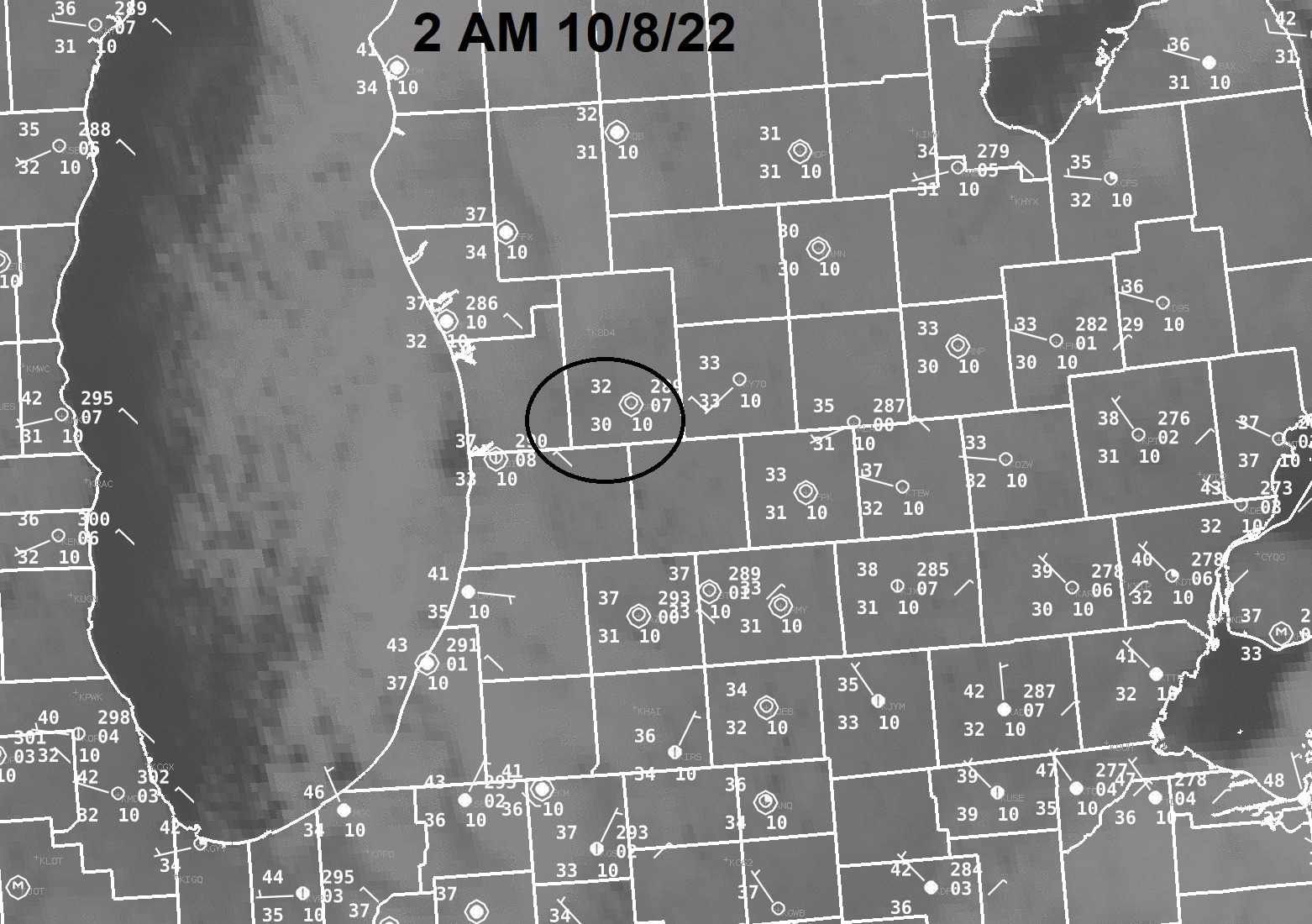 Grand Rapids Temp Map NWS
