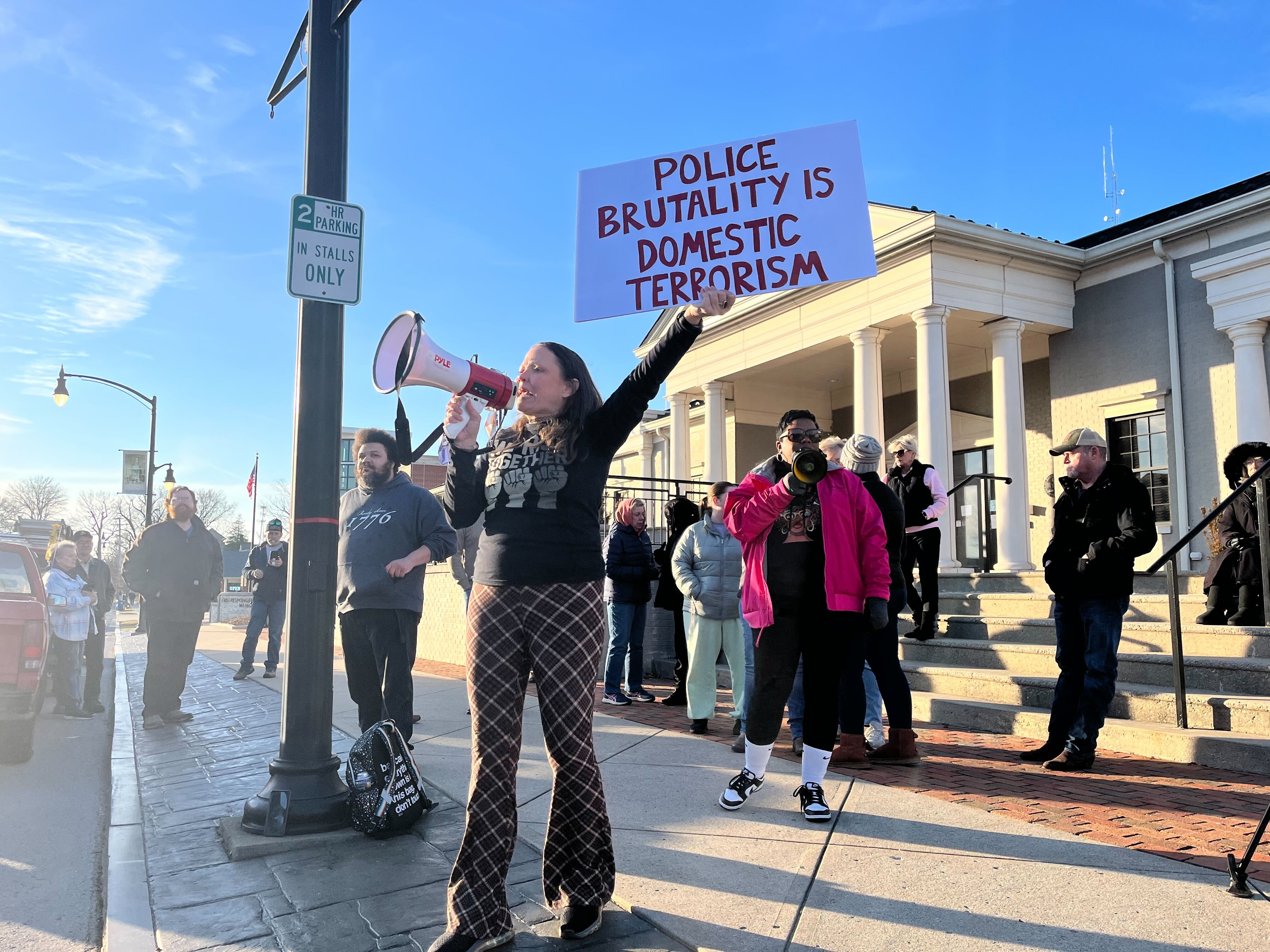 Danville community holds protest calling for dismissal of Officer TJ Godbey, city officials